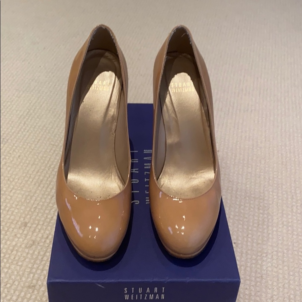 Stuart Weitzman Nude Patent Heels